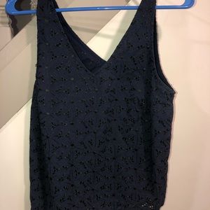 A New Day Navy Blue Top Small
